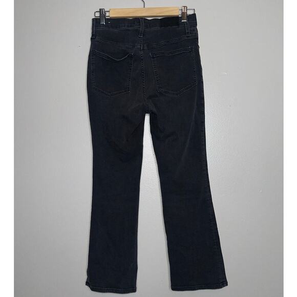 Madewell Cali Demi Boot Jeans Bellspring Wash Button Front Black Size 27 - Picture 9 of 10